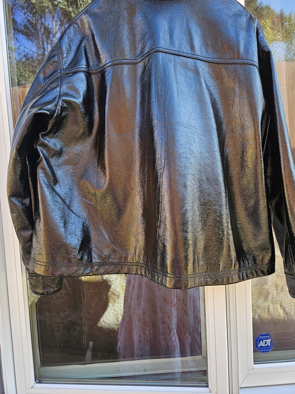 BP. × Wildfang Women's 2X Patent Faux Leather  Button-Front Jacket - Picture 7 of 9